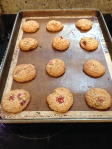 baked rhubarb cookies