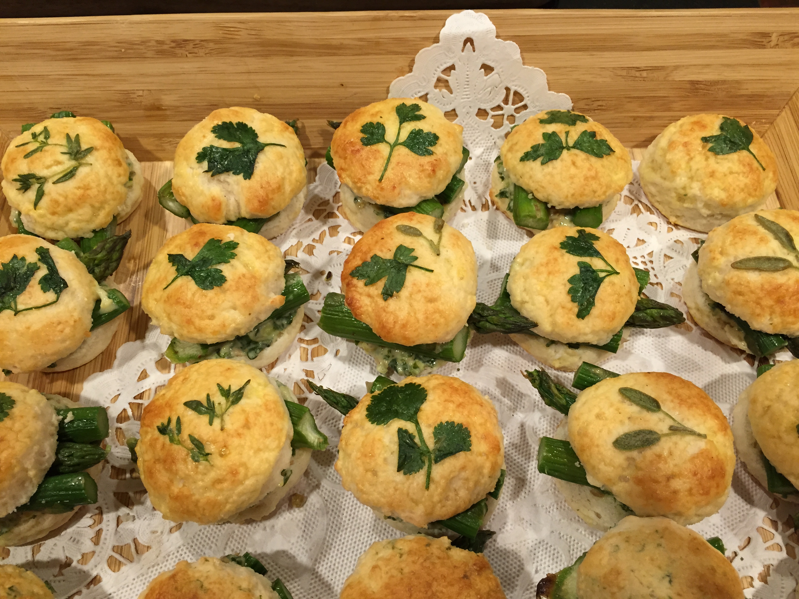 Asparagus Biscuits with Pesto Mayonnaise