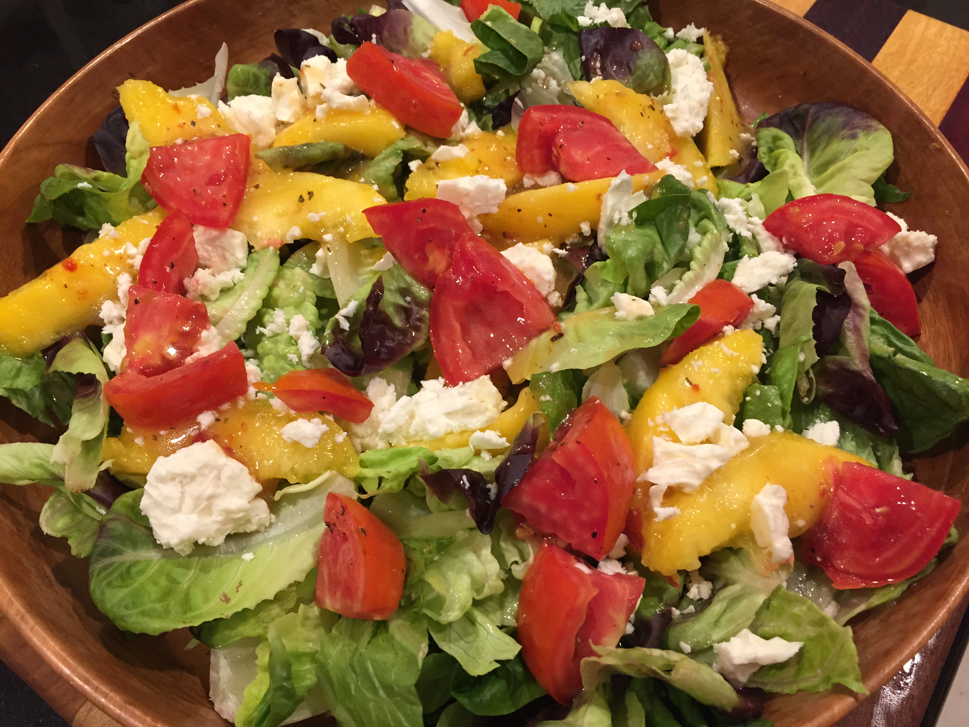 ‘Tis the Season—Ripe Peach and Tomato Salad