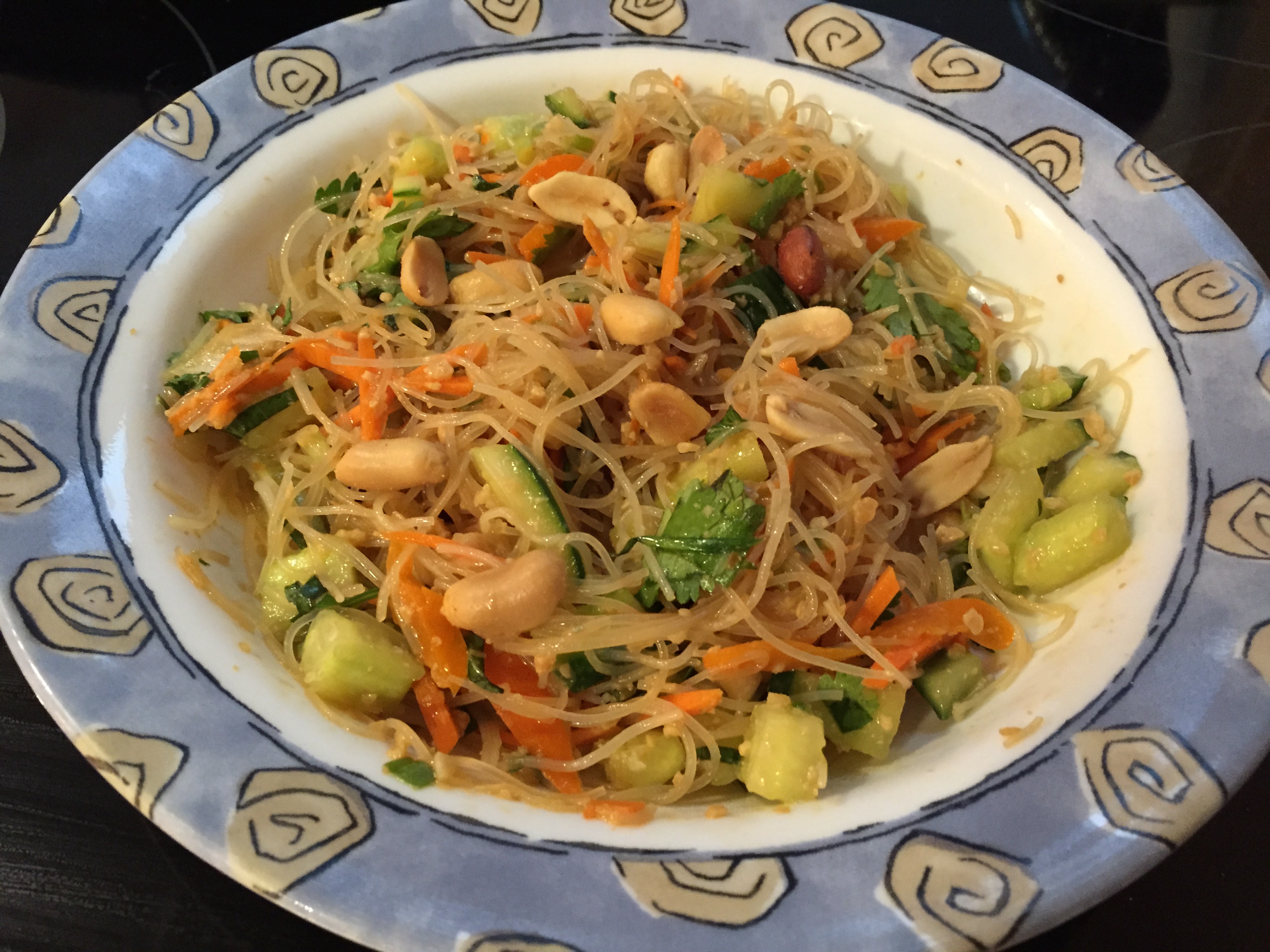 Thai Peanut Vegetables Noodle Salad in a Flash