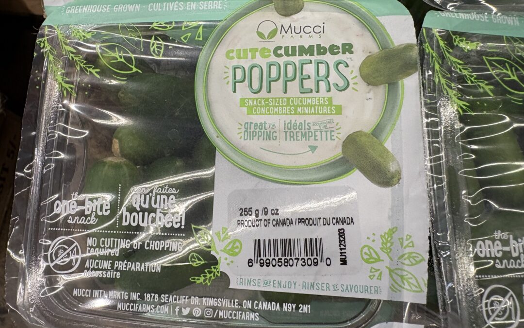 More Mini Veggies—Cucumbers to munch on.
